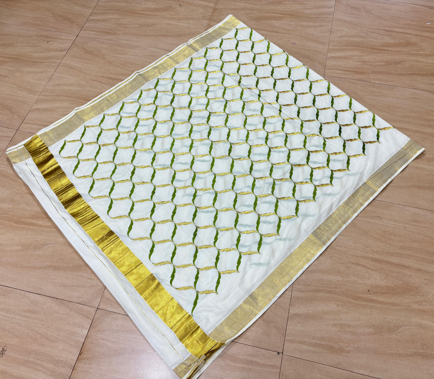 Olive chain saree