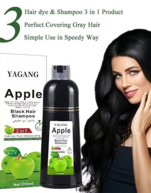 Black Hair Dye Shampoo, 3 in 1 - Gray Cover Up Solution for Men and Wo men 100ML (Pack of 2)