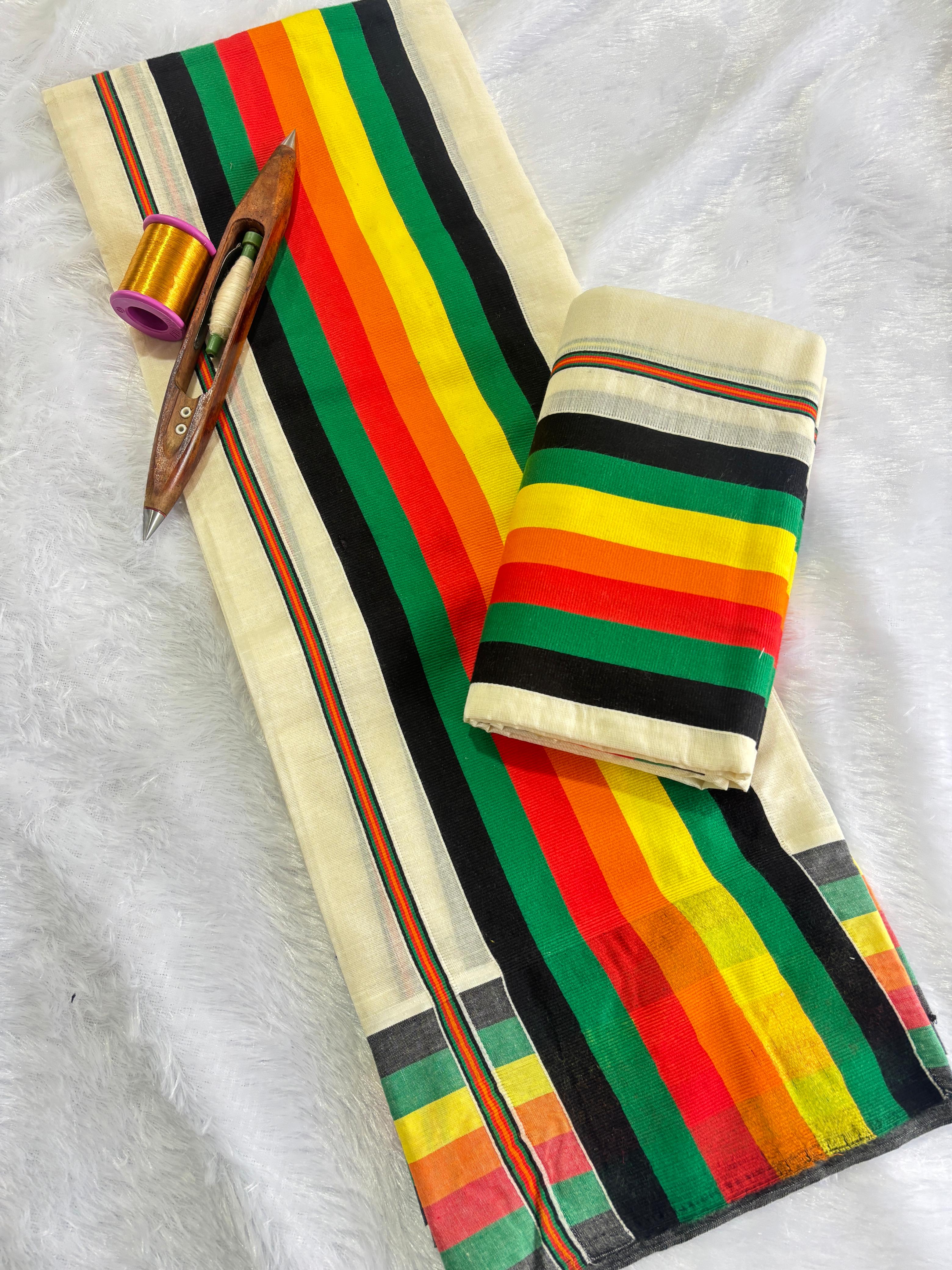 5 colour kattikara set mundu 2.80