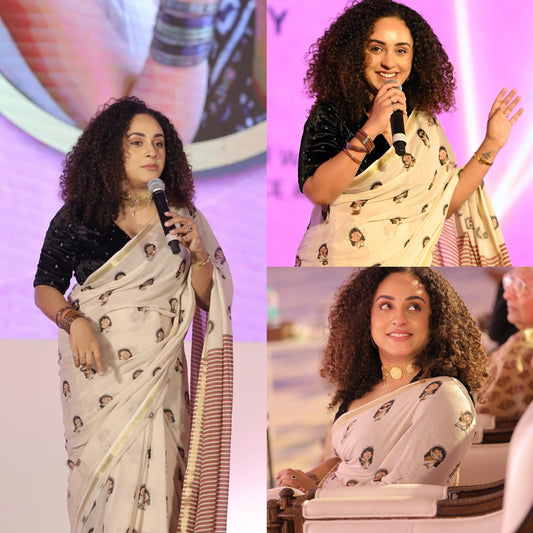 Peraly maany inspired doodle cotton saree