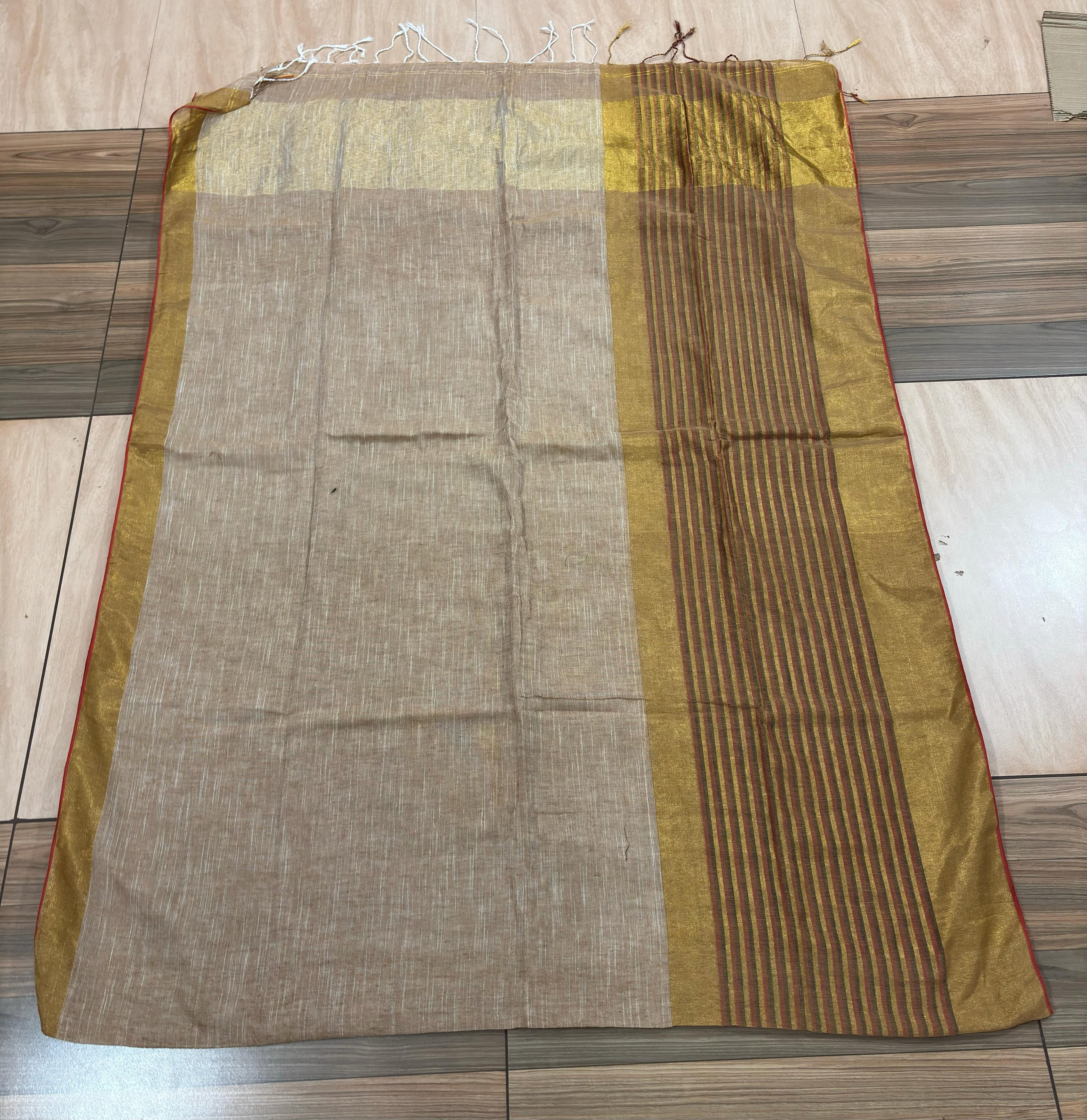 Anushree Inspired Linen Saree