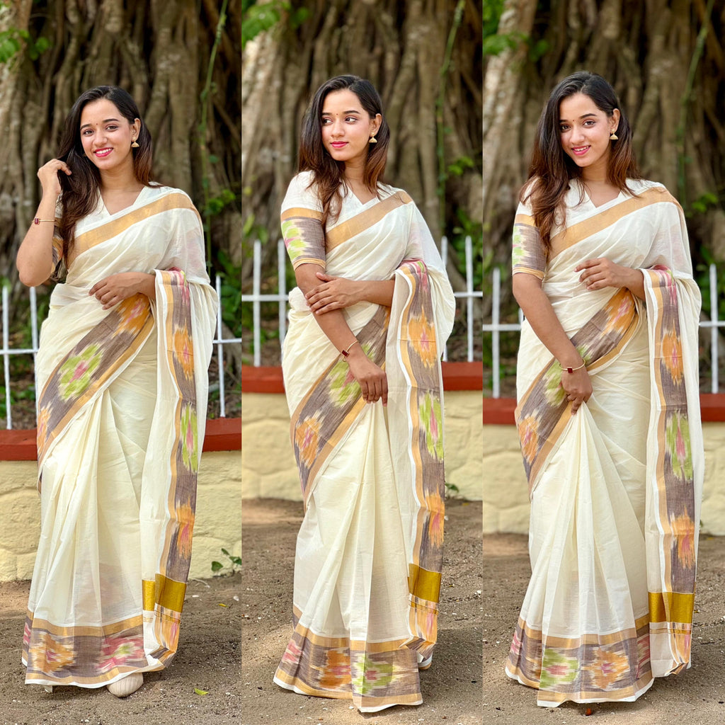 Pochampally border Kerala saree