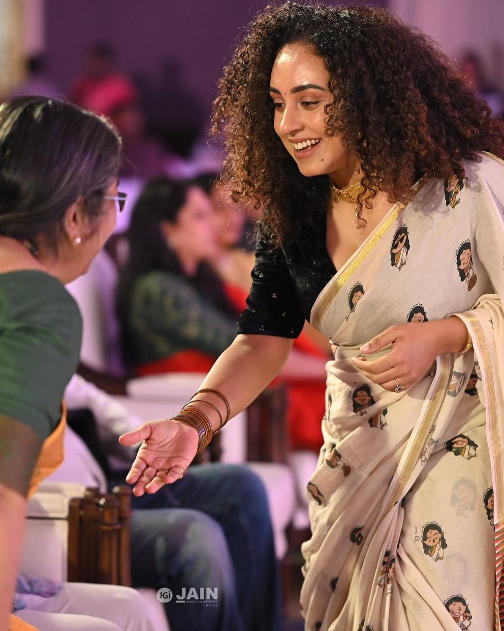 Peraly maany inspired doodle cotton saree