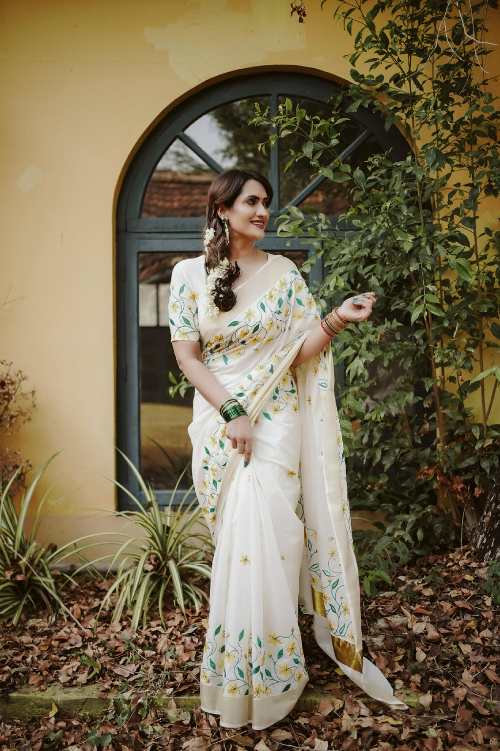 Kannikonna-2 Embroidery Cotton saree