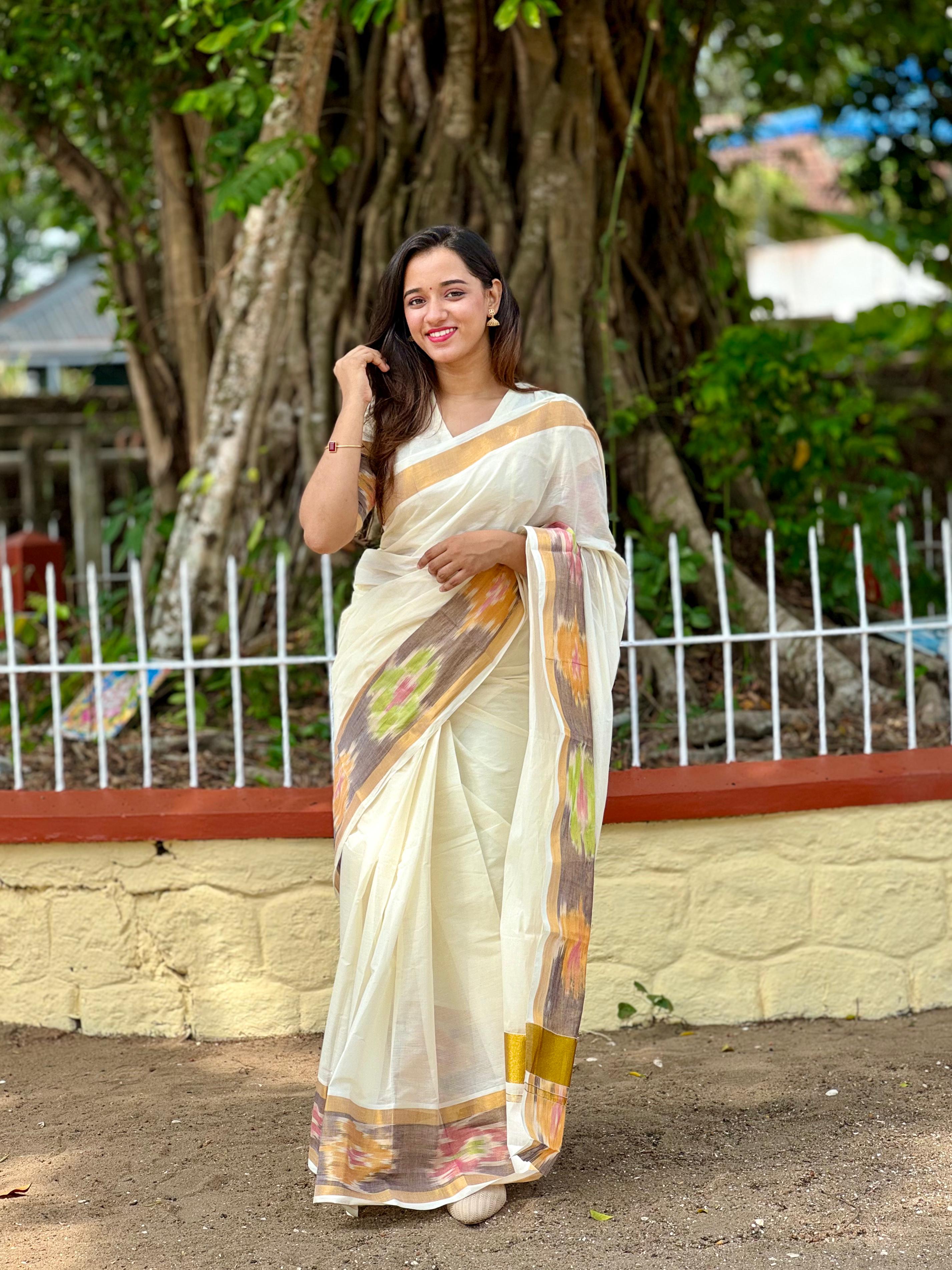 Pochampally border Kerala saree