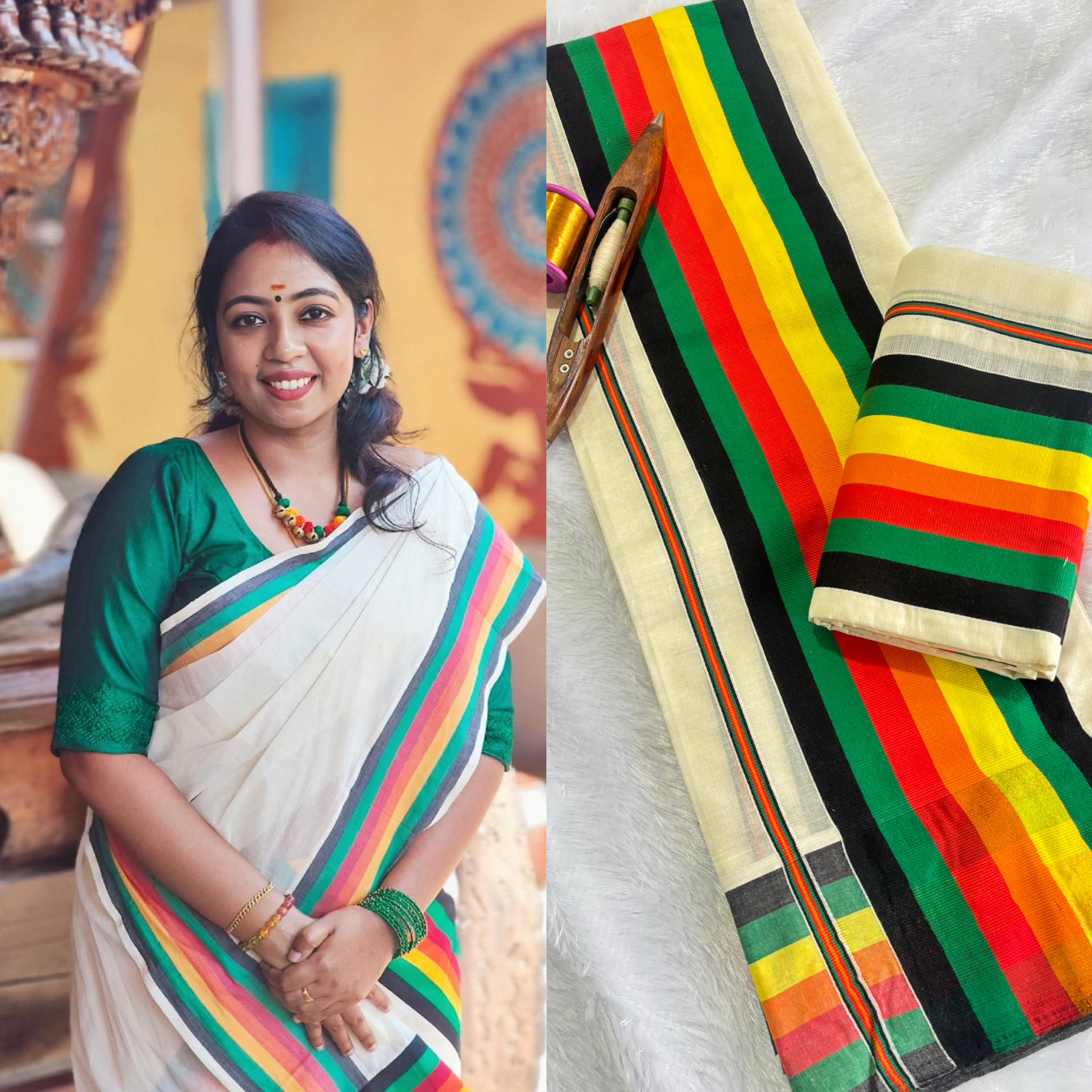 5 colour kattikara set mundu 2.80