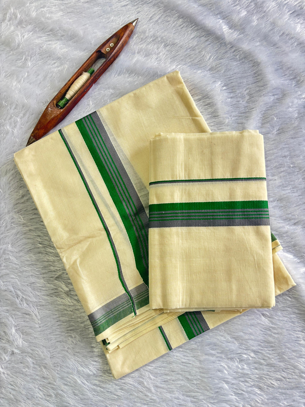 1 inch double colour fancy set mundu 2.80
