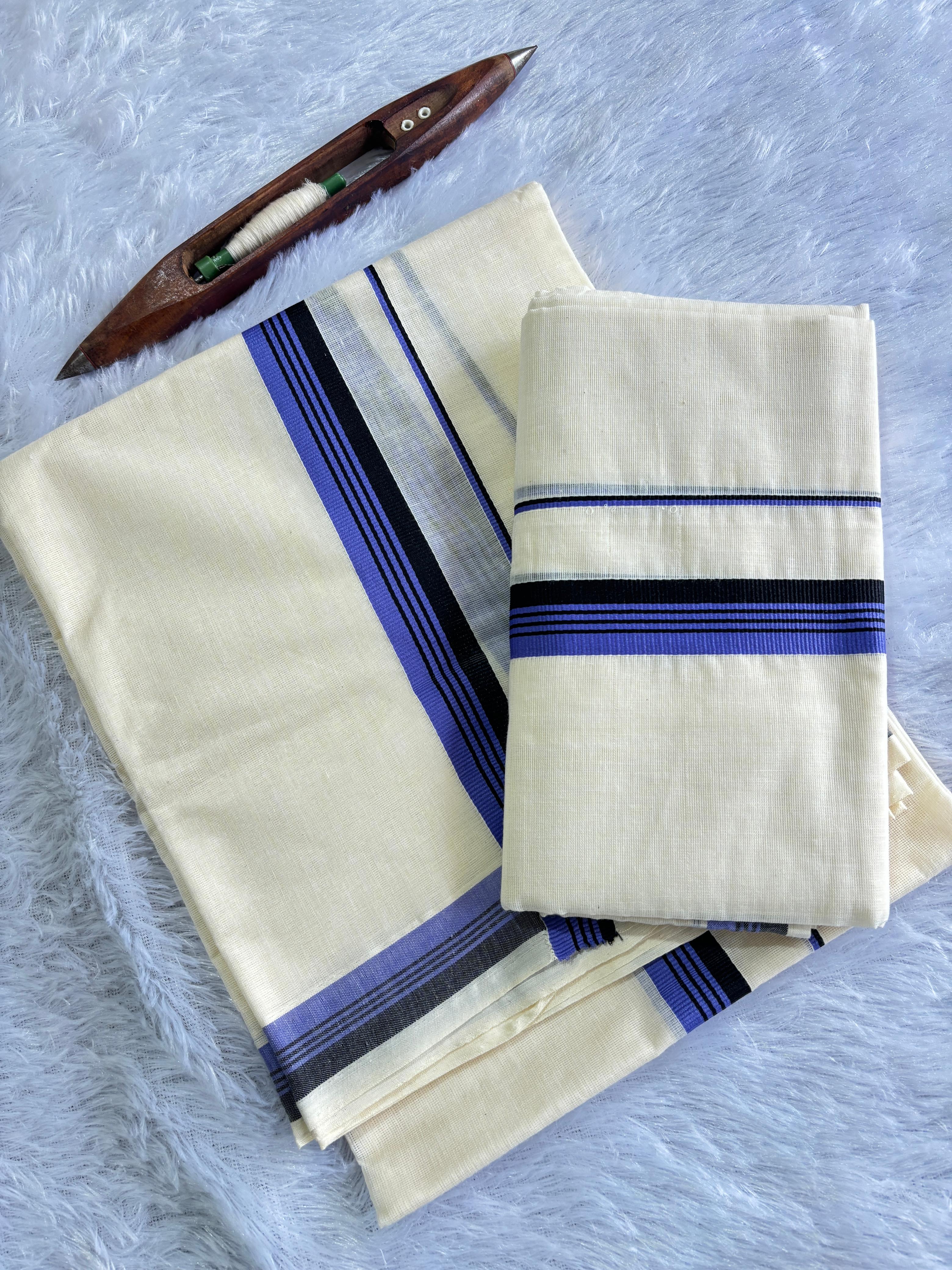 1 inch double colour fancy set mundu 2.80