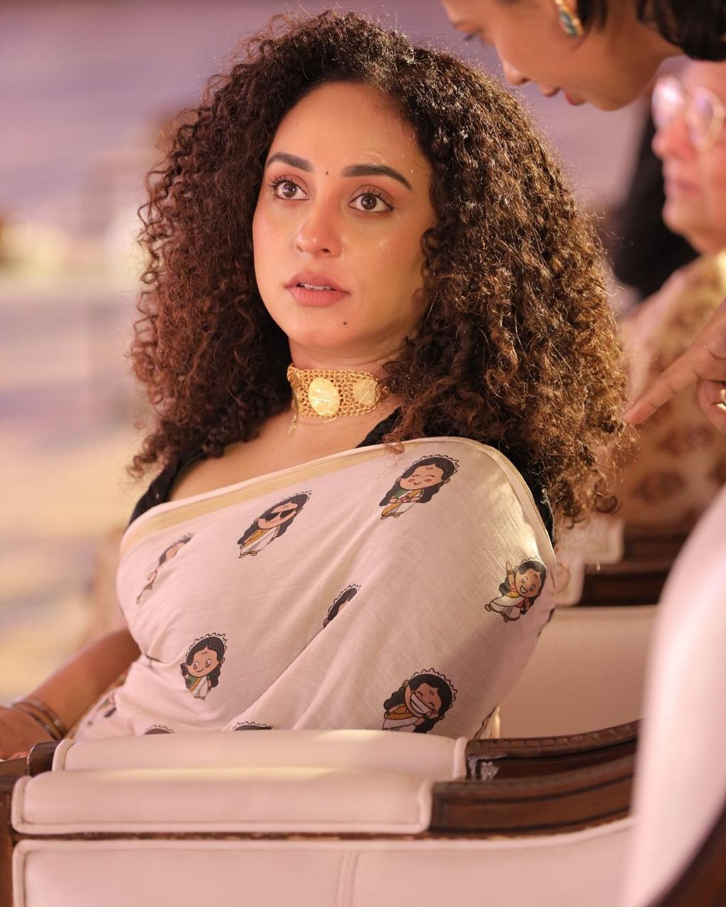 Peraly maany inspired doodle cotton saree