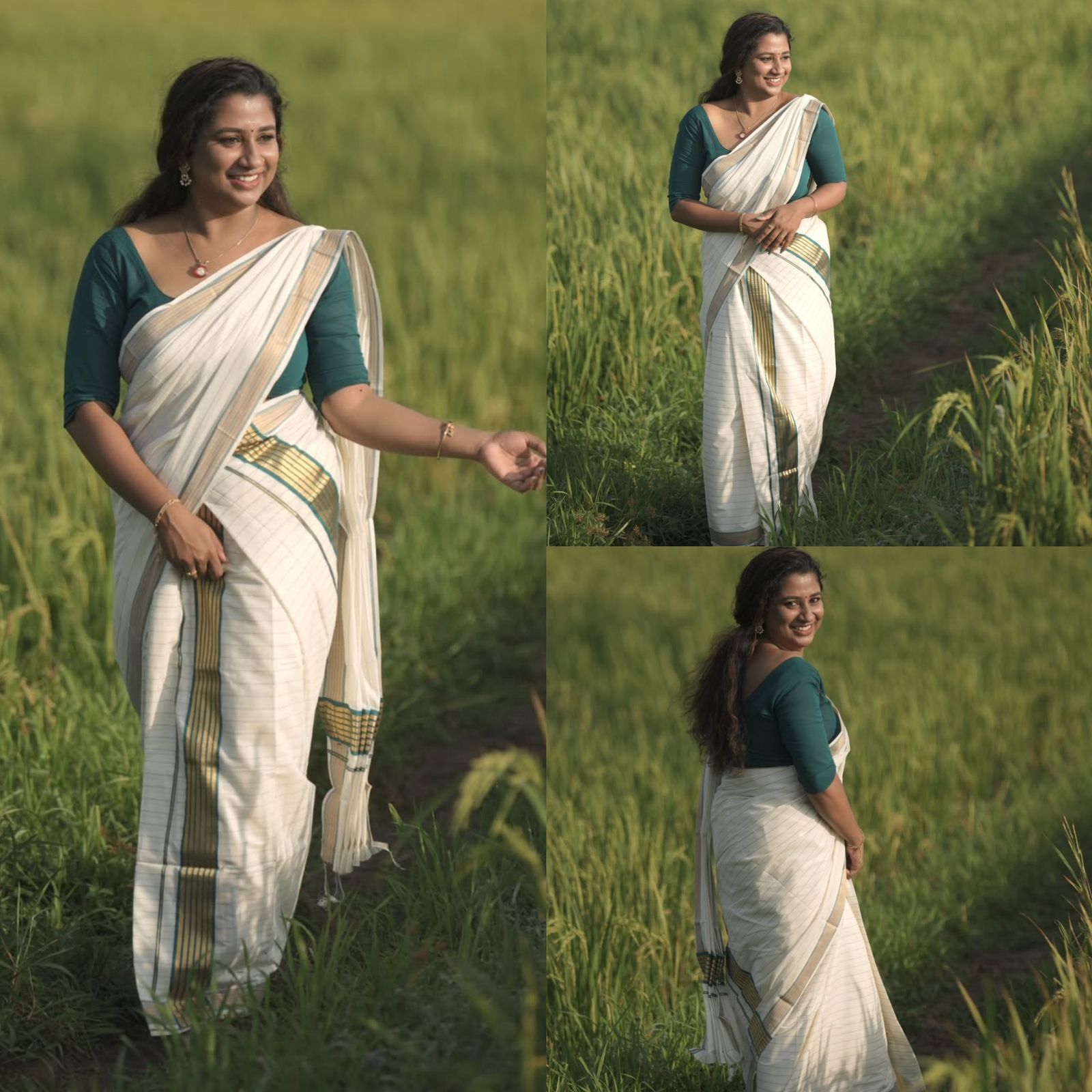 Colour fancy check set mundu 2.80