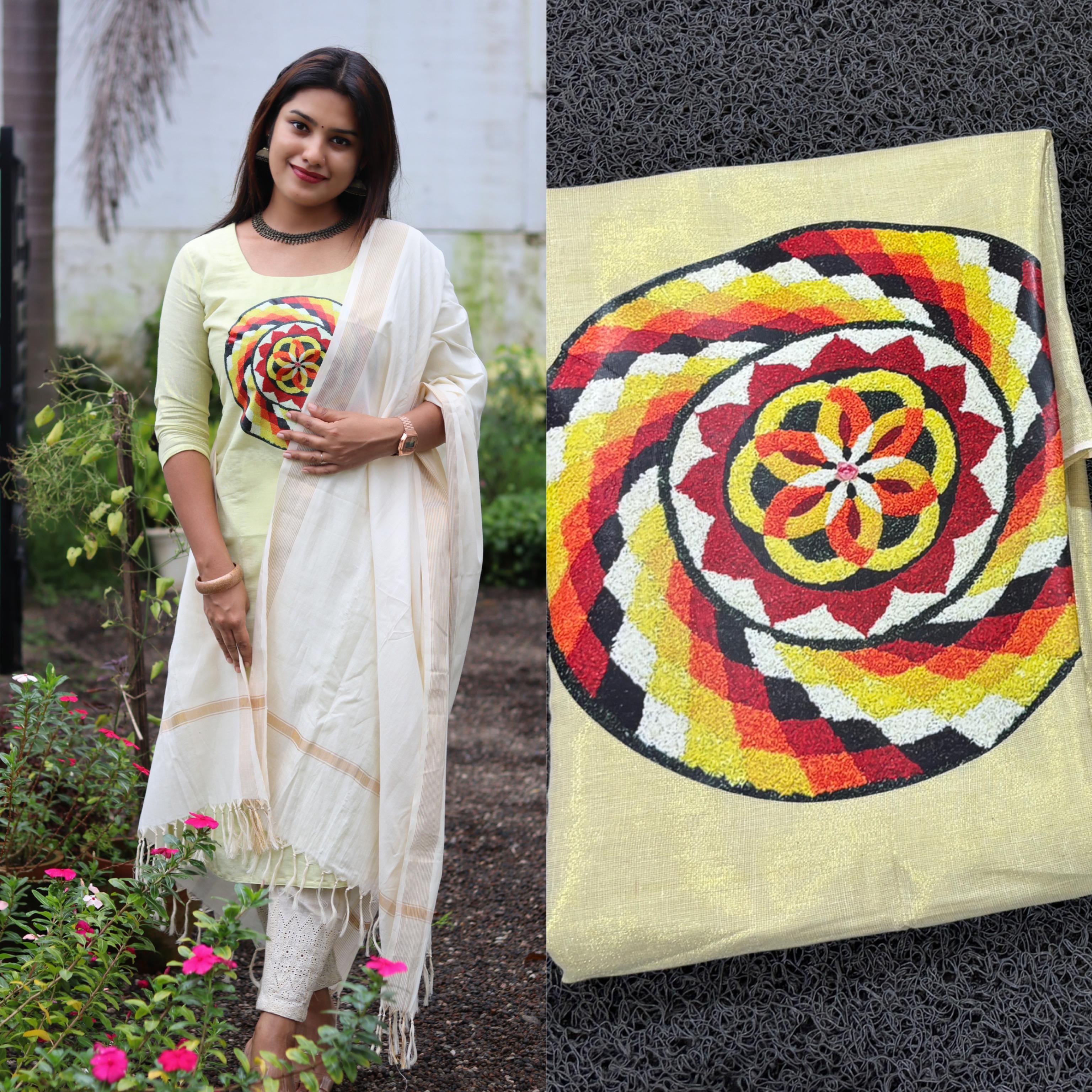 Athapookalam golden tissue full set material