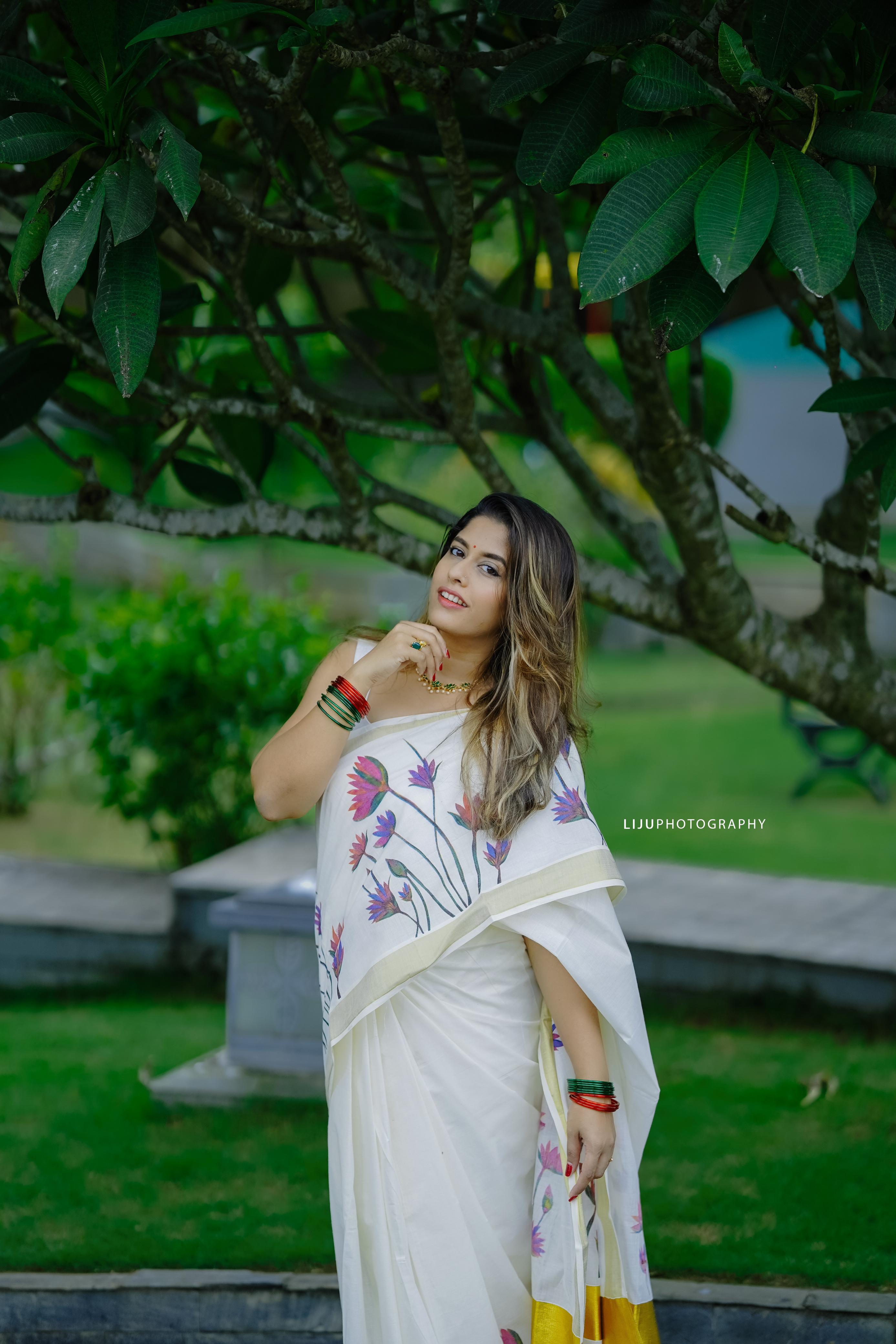 Lotus cotton saree