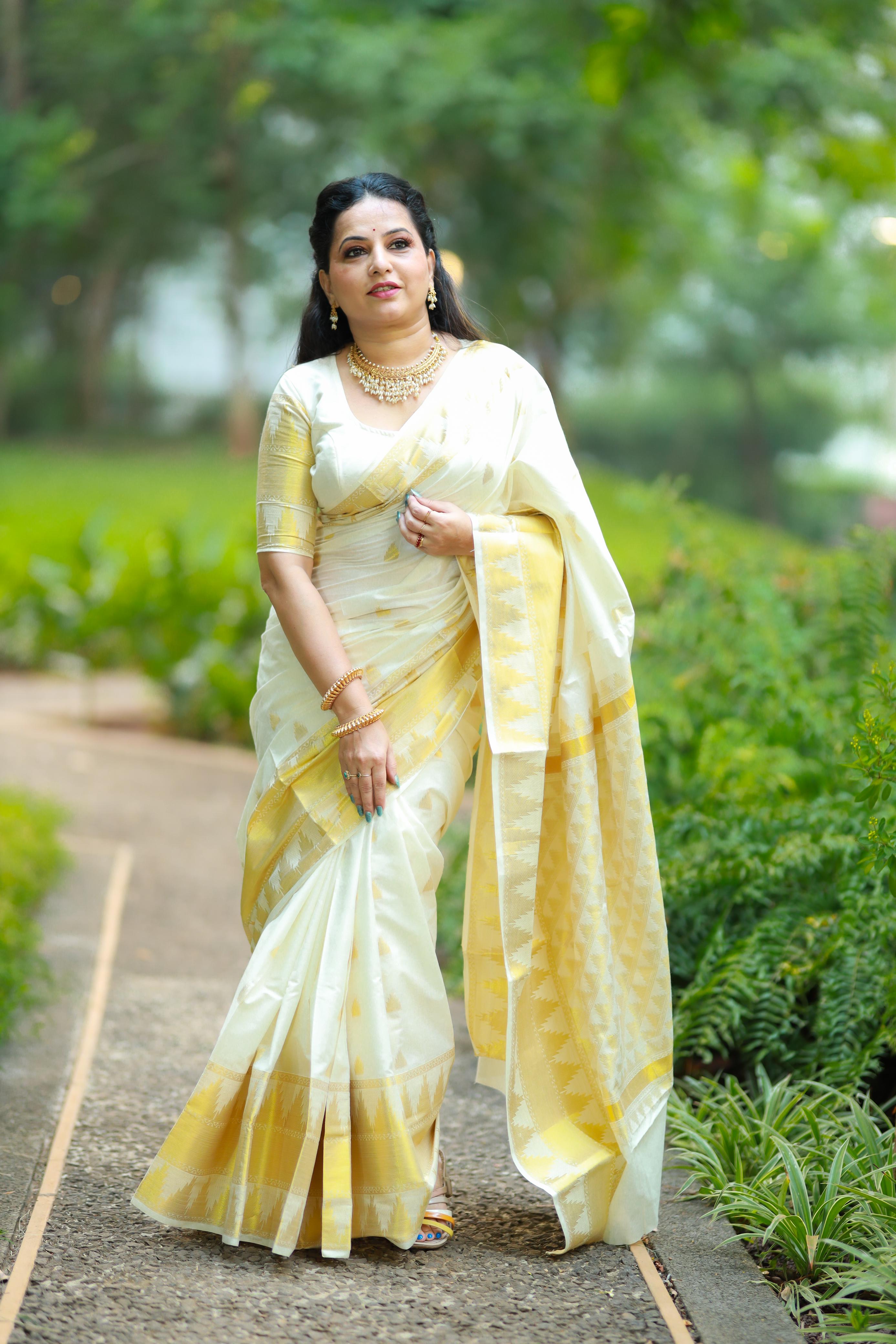 Avani cotton full heavy weave handloom replica saree