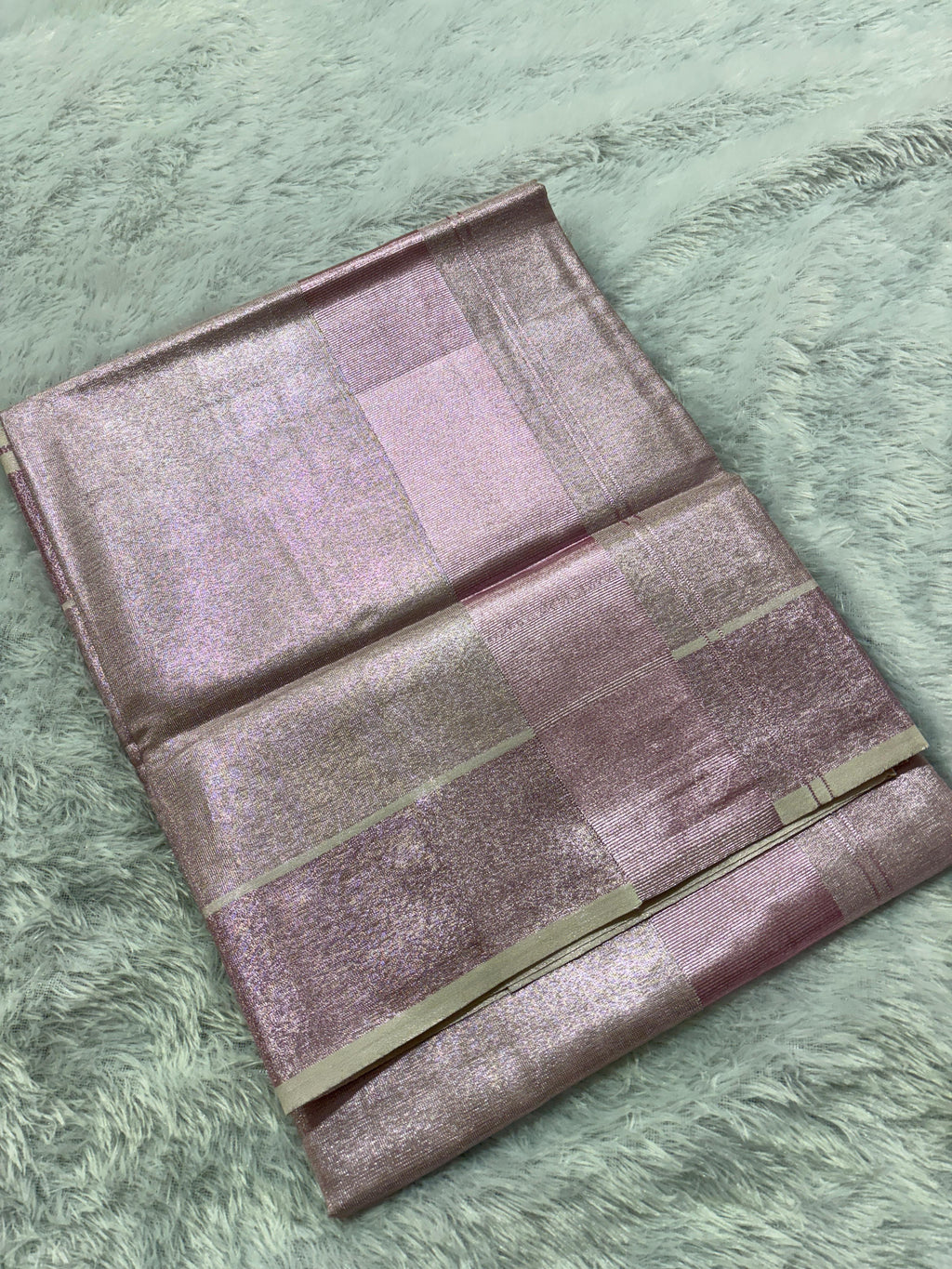 Rose gold bridal tissue ready to wear saree