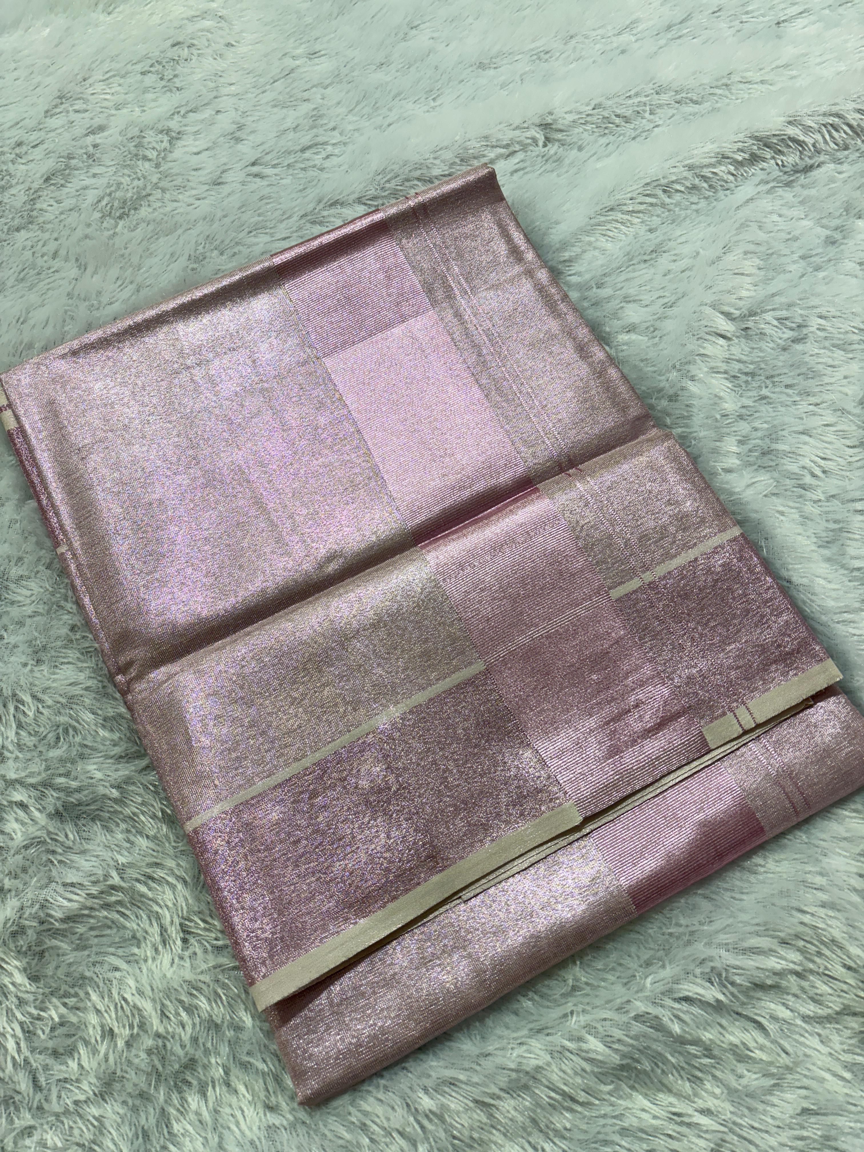 Rose gold bridal tissue ready to wear saree