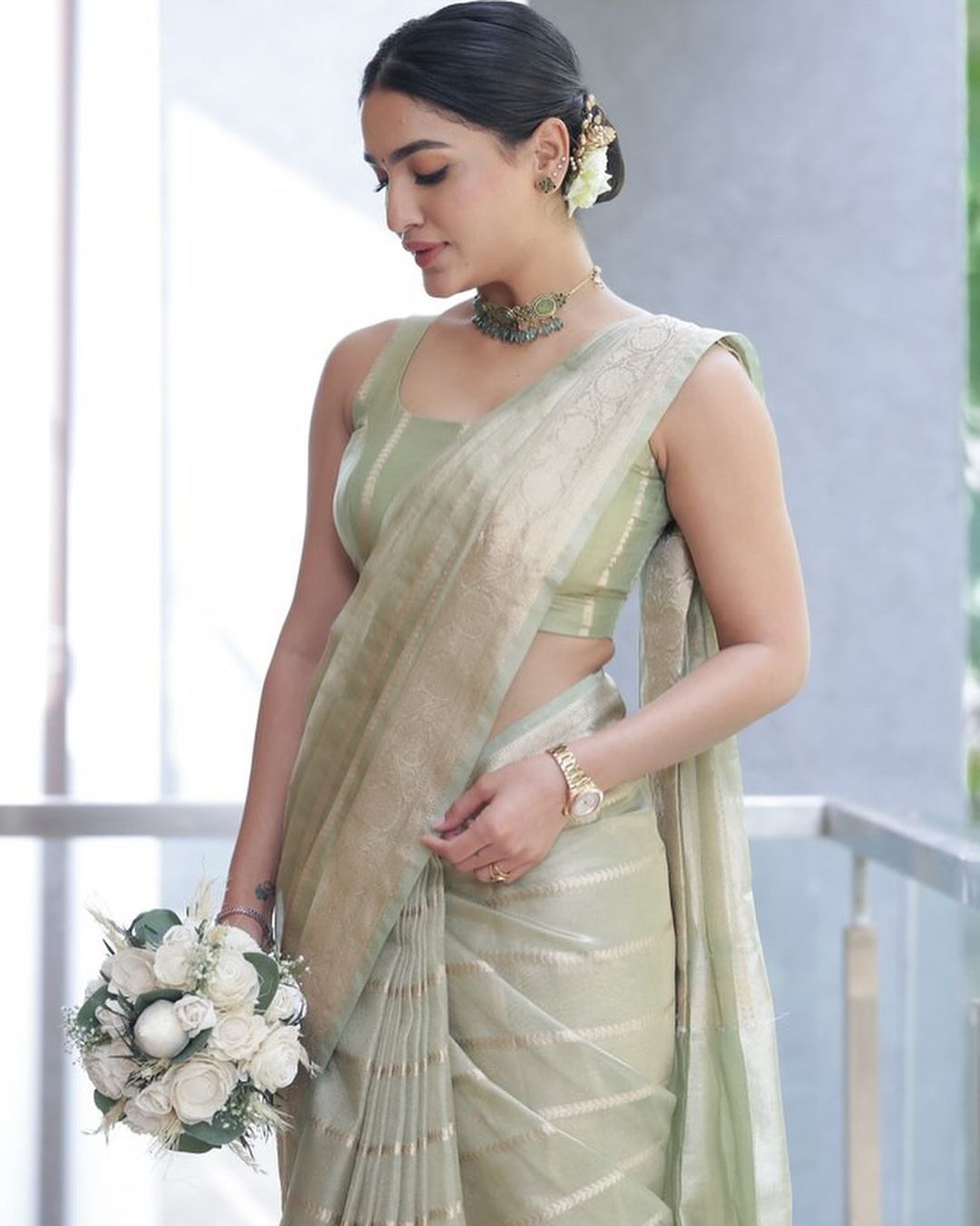 Sanyia iyppan organza saree