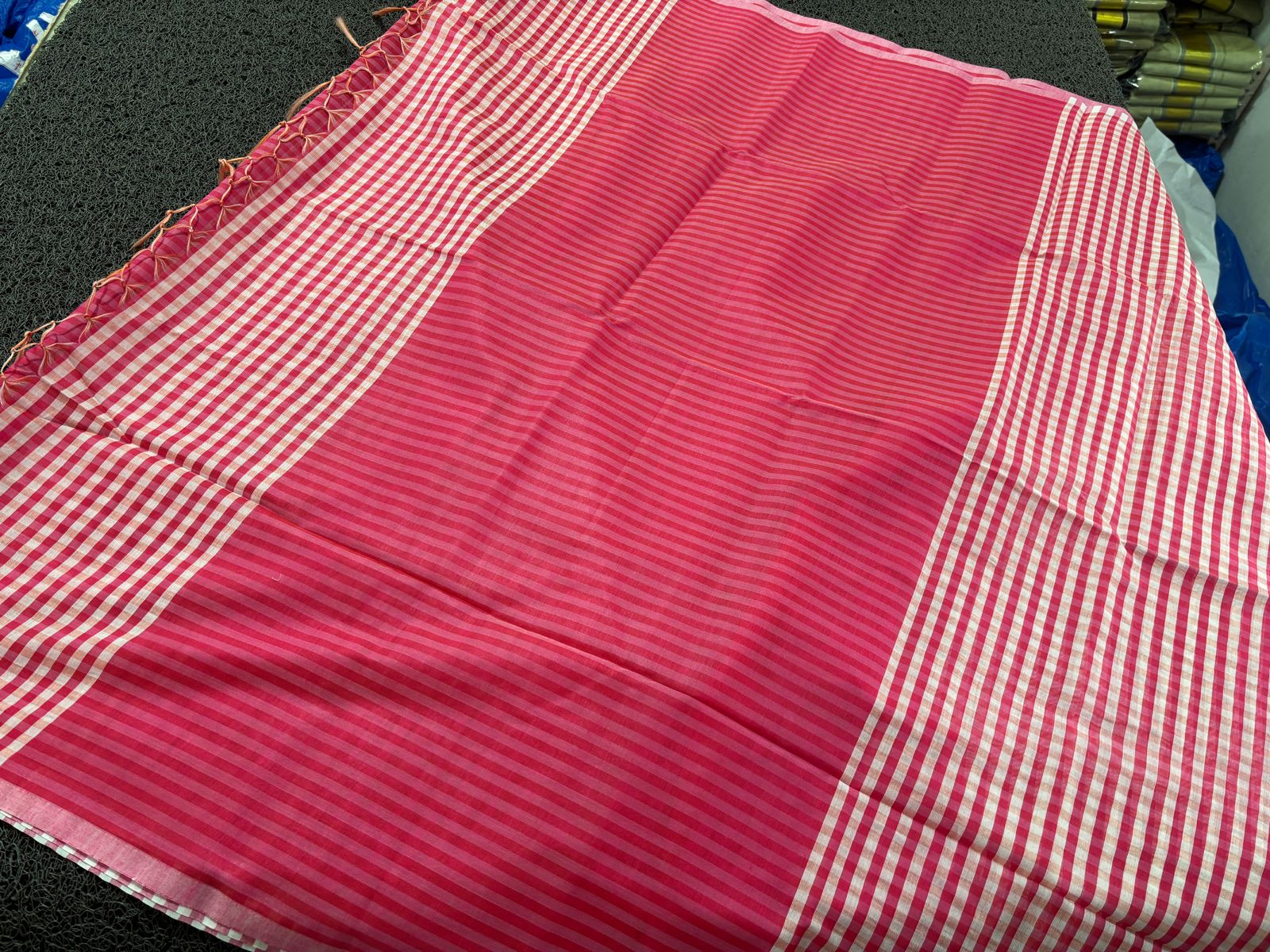 Nayanthara pink checked saree