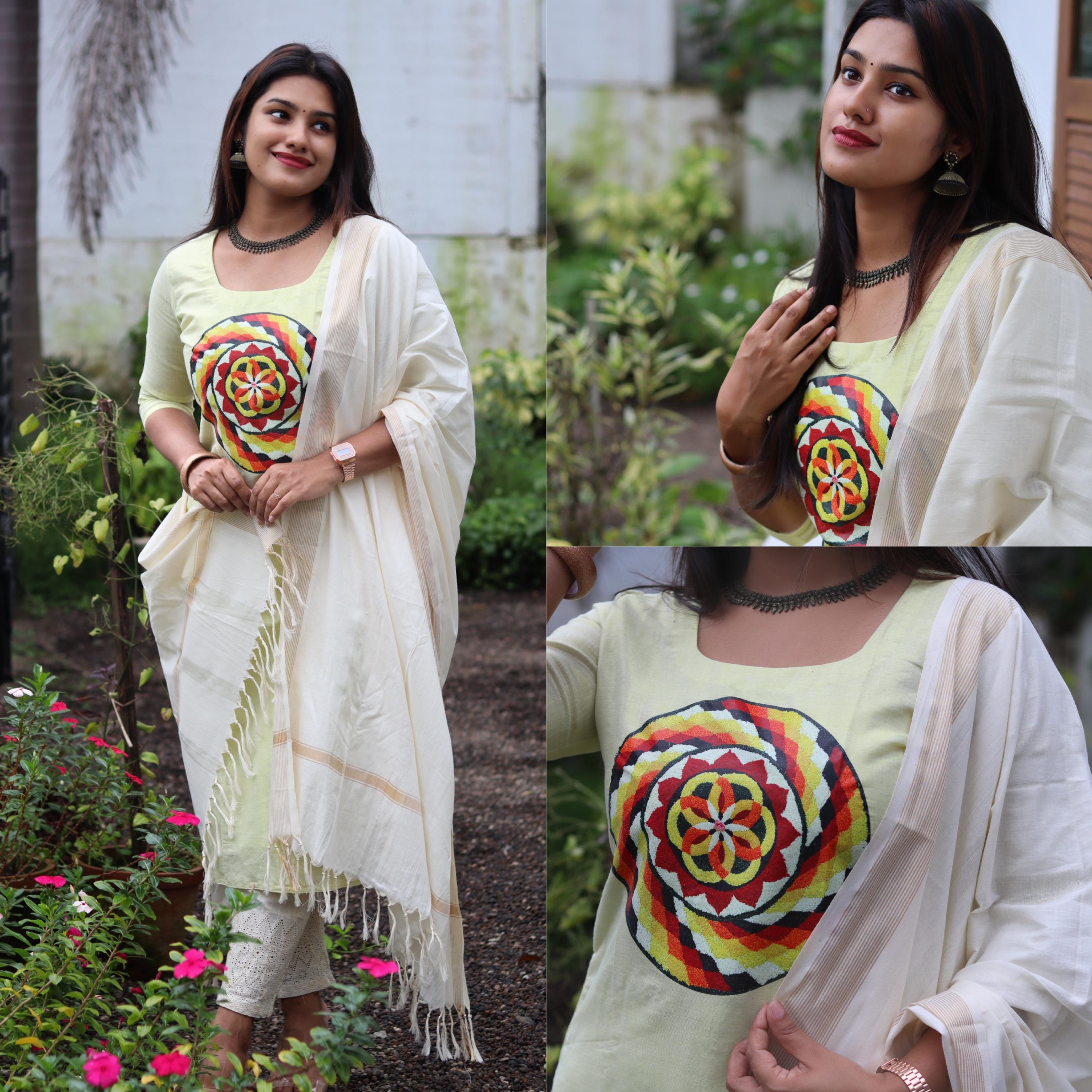 Athapookalam golden tissue full set material