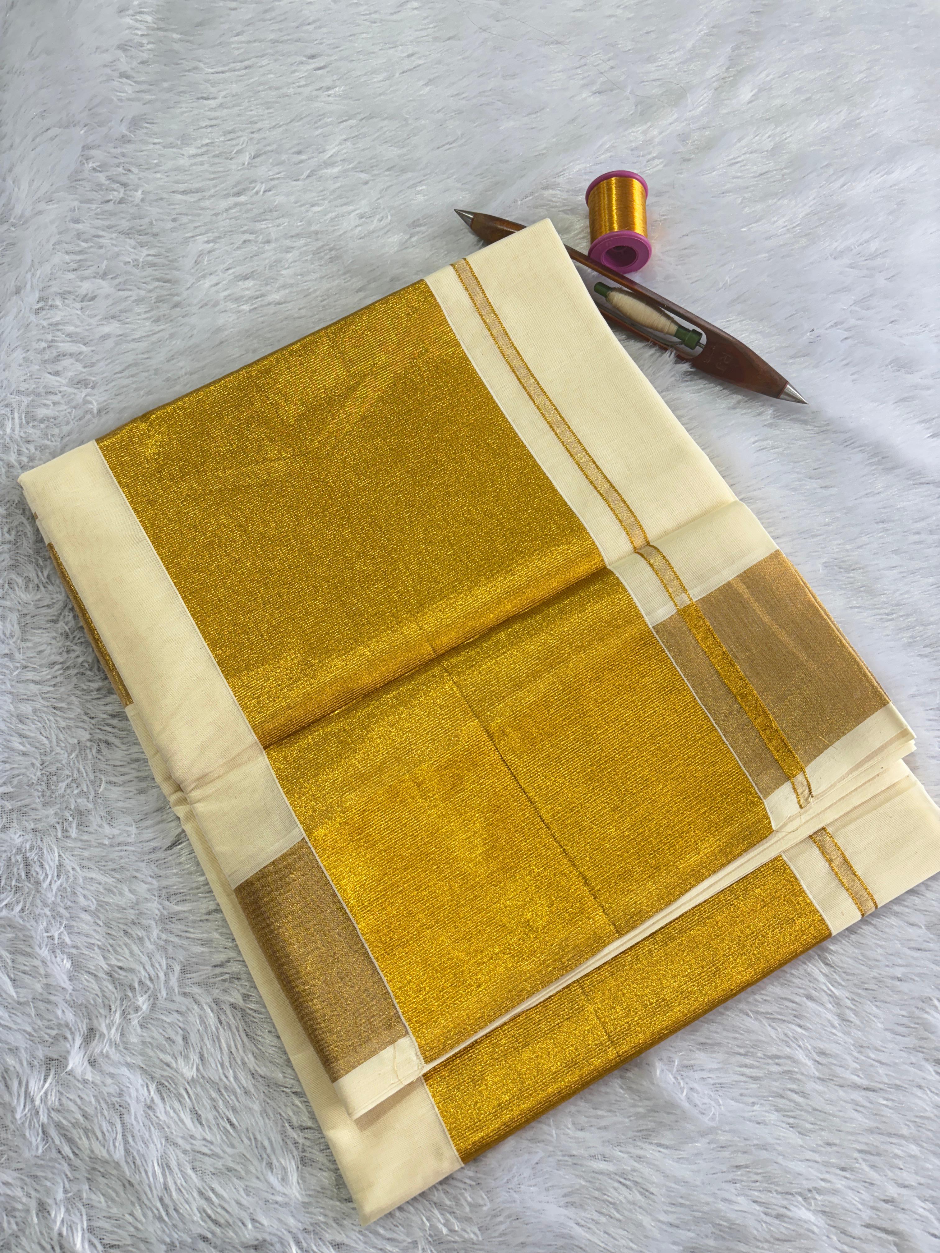 Sai palavi inspired Big kasavu Border saree