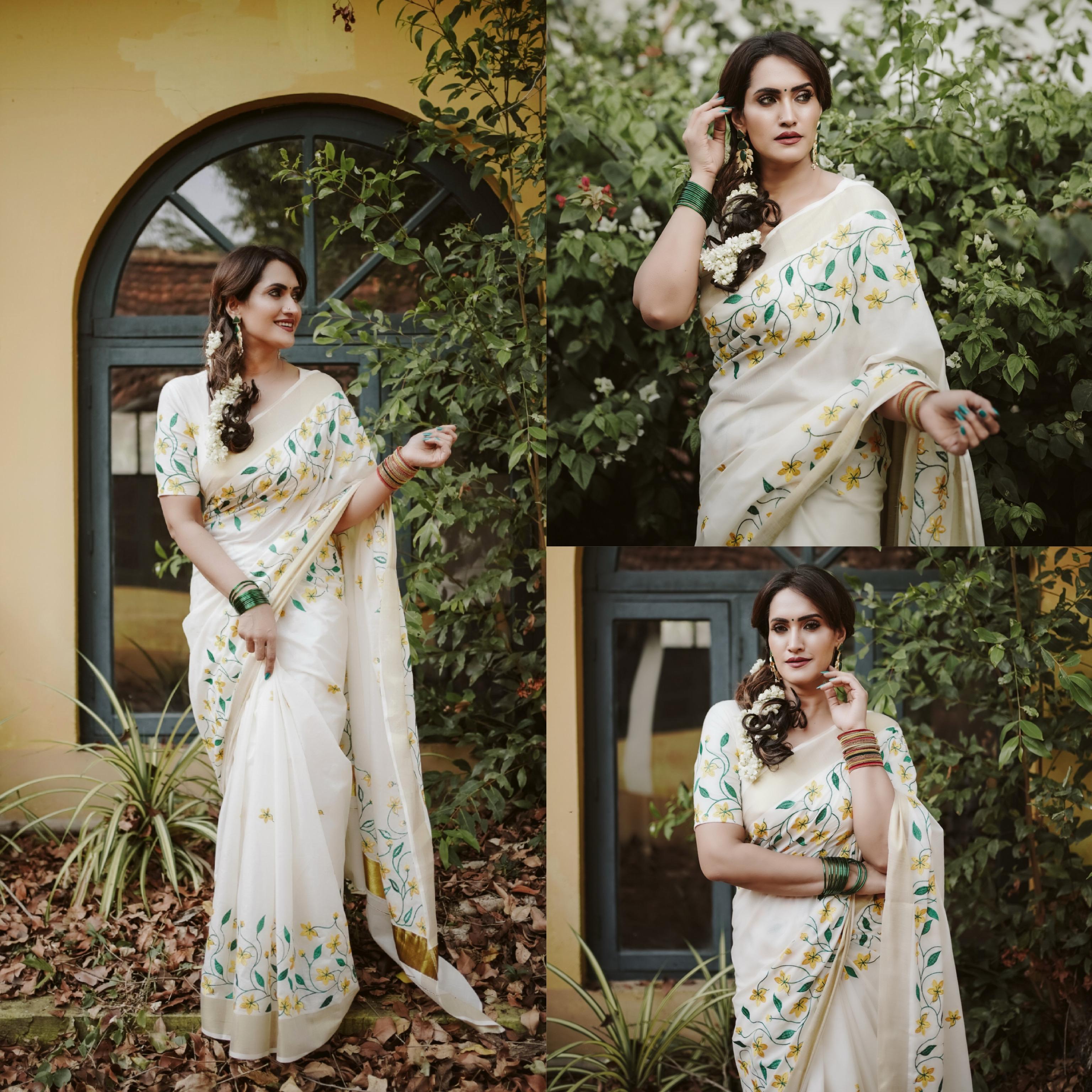 Kannikonna-2 Embroidery Cotton saree