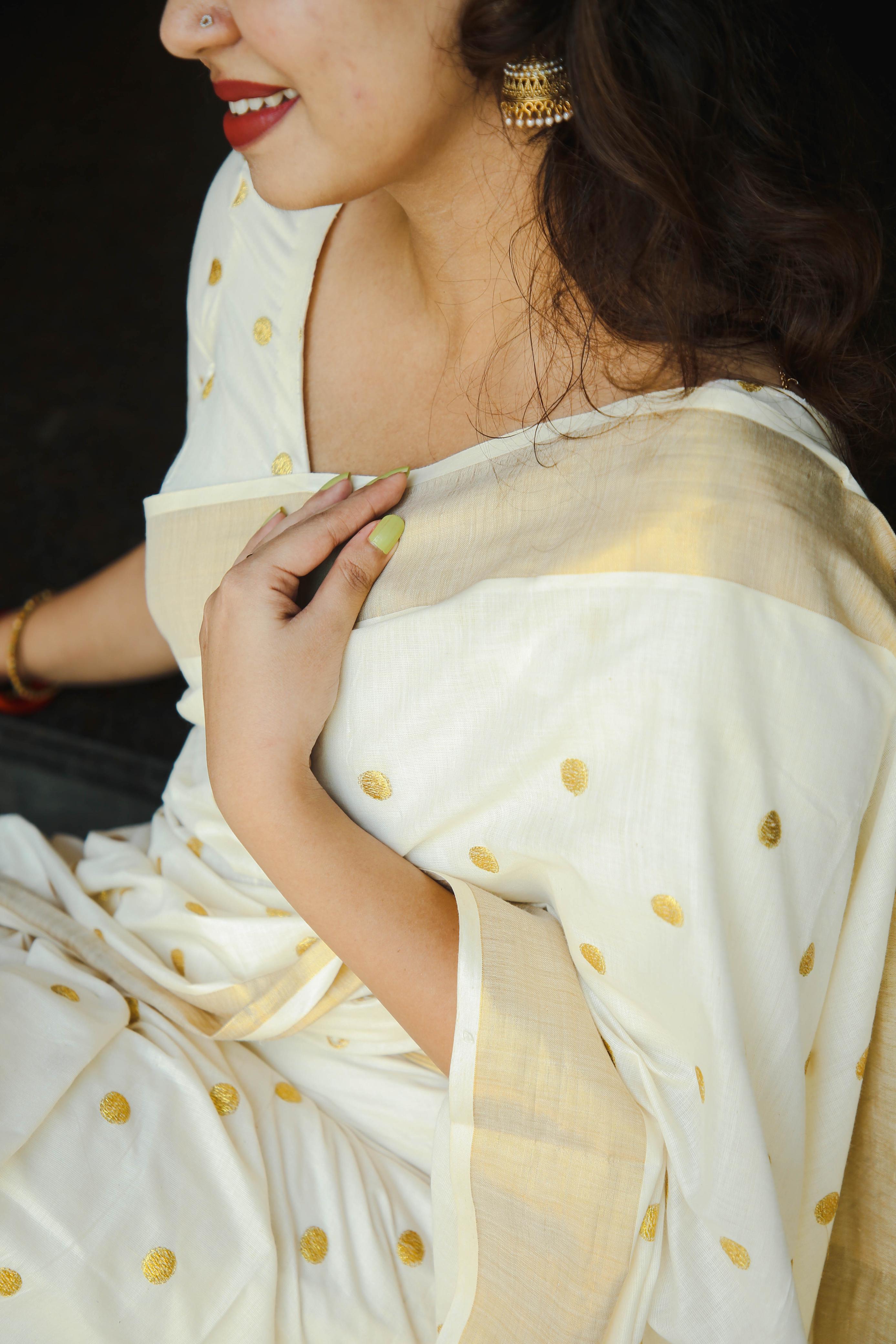 Small polka saree