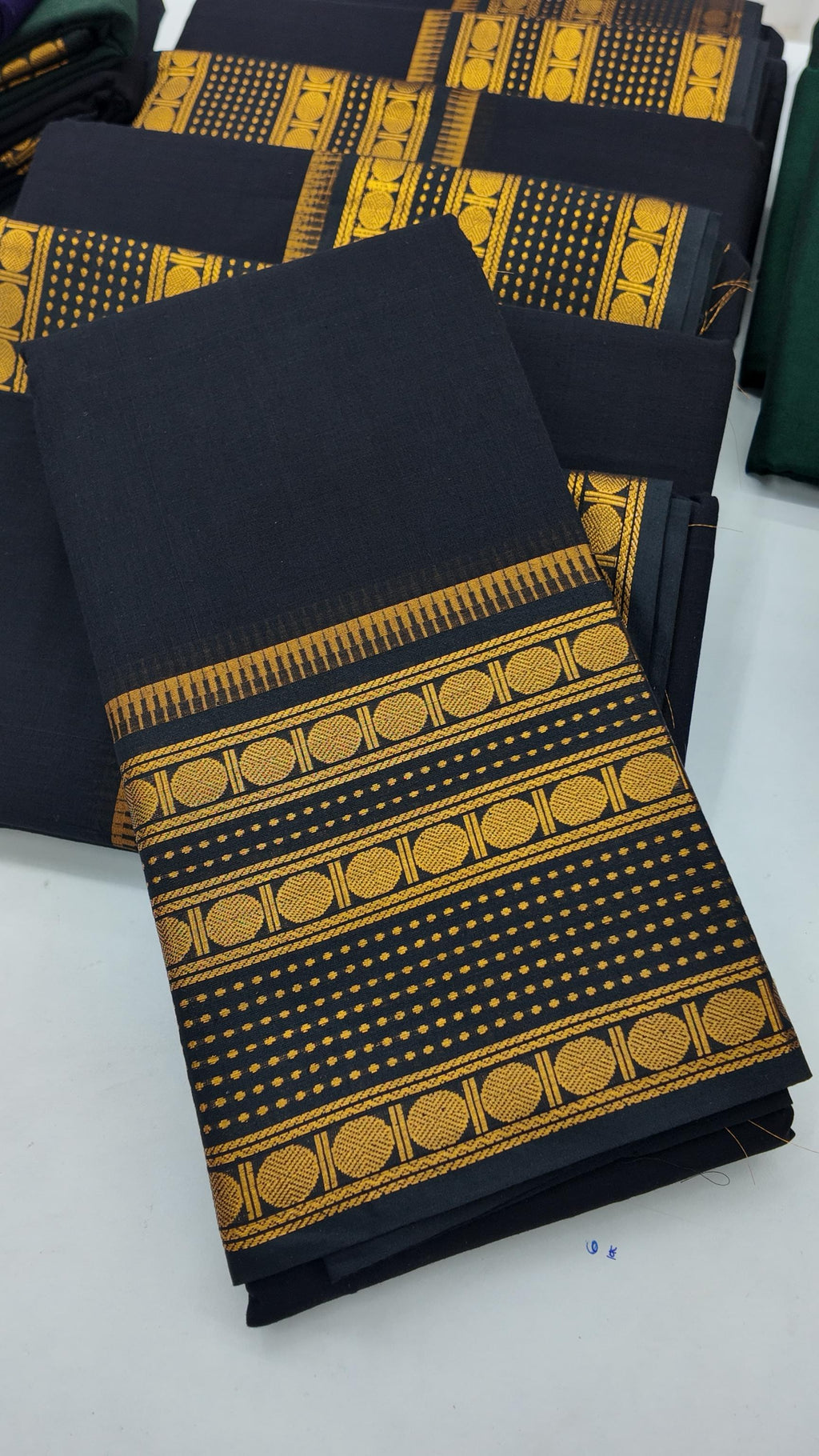 RudraVaibhavam - Tradtional Rudhraksham Border Retta Petta Cotton Saree
