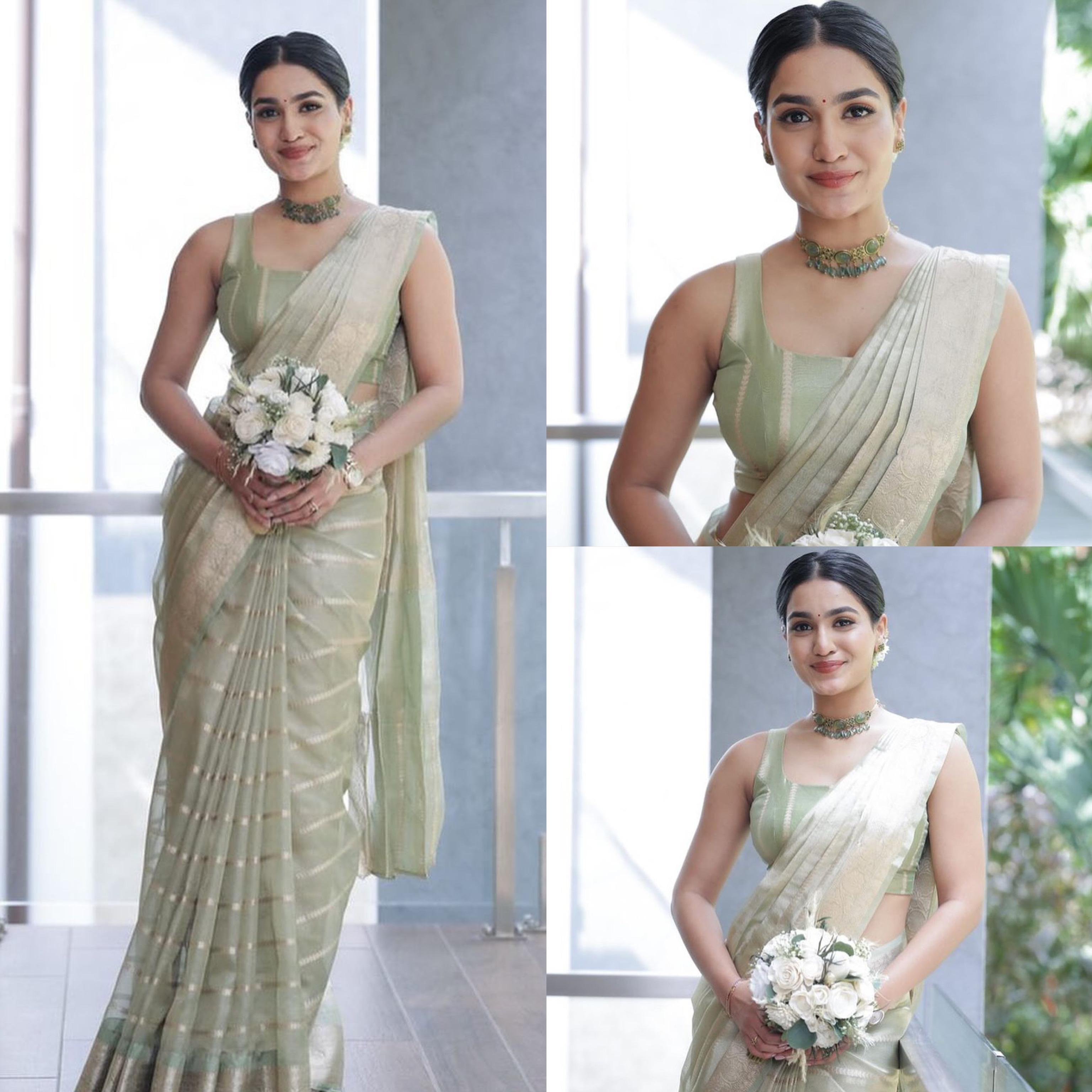 Sanyia iyppan organza saree