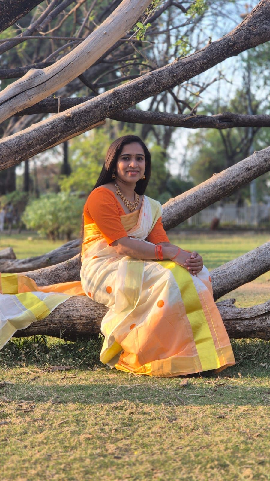 Tye and dye polka set mundu 2.80